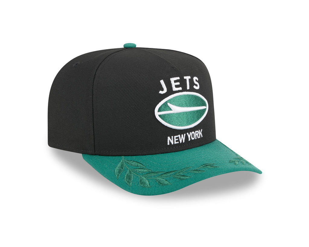 New York Jets New Era 2025 NFL Draft Black A-Frame 9FIFTY Snapback Adjustable Hat for Men product image 2, provided for