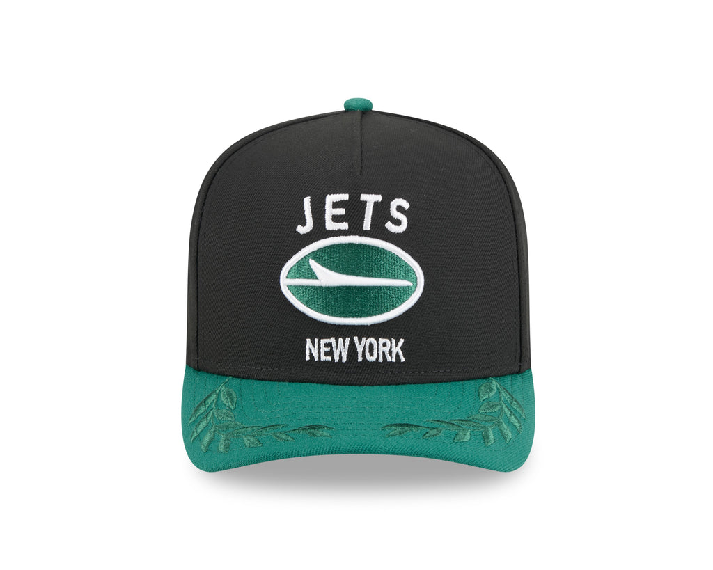 New York Jets New Era 2025 NFL Draft Black A-Frame 9FIFTY Snapback Adjustable Hat for Men product image 3, provided for