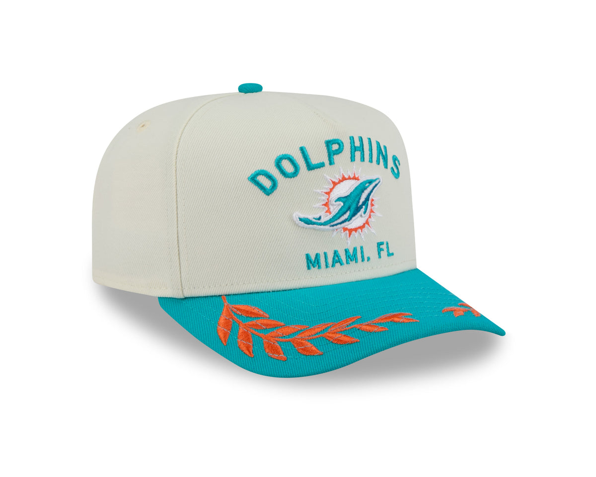 Miami Dolphins New Era 2025 NFL Draft Chrome A-Frame 9FIFTY Snapback Adjustable Hat for Men product image 3, provided for