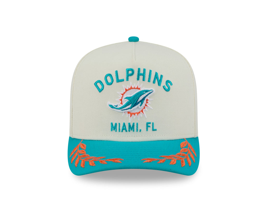 Miami Dolphins New Era 2025 NFL Draft Chrome A-Frame 9FIFTY Snapback Adjustable Hat for Men product image 2, provided for