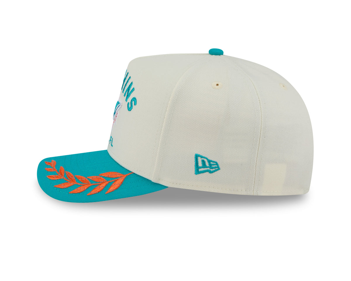 Miami Dolphins New Era 2025 NFL Draft Chrome A-Frame 9FIFTY Snapback Adjustable Hat for Men product image 4, provided for