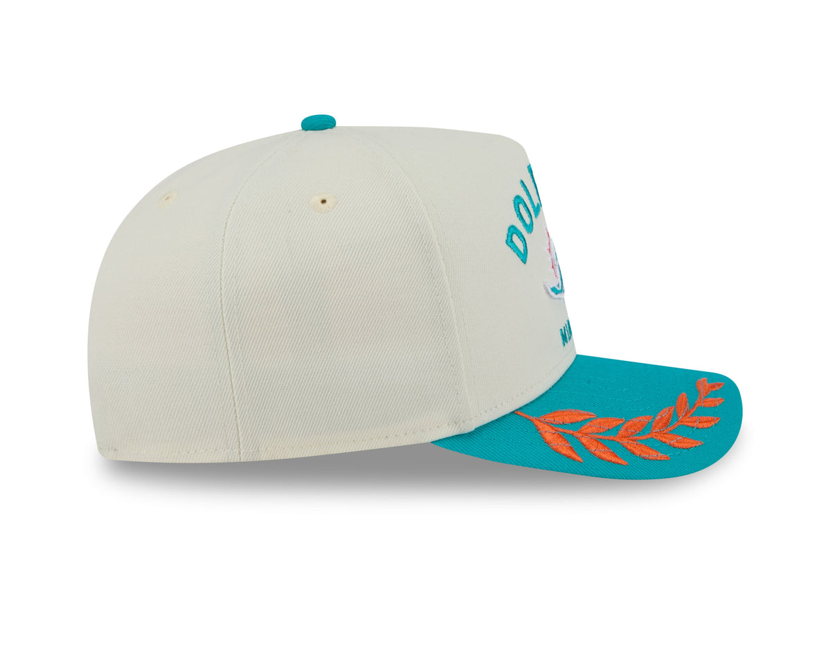 Miami Dolphins New Era 2025 NFL Draft Chrome A-Frame 9FIFTY Snapback Adjustable Hat for Men product image 5, provided for