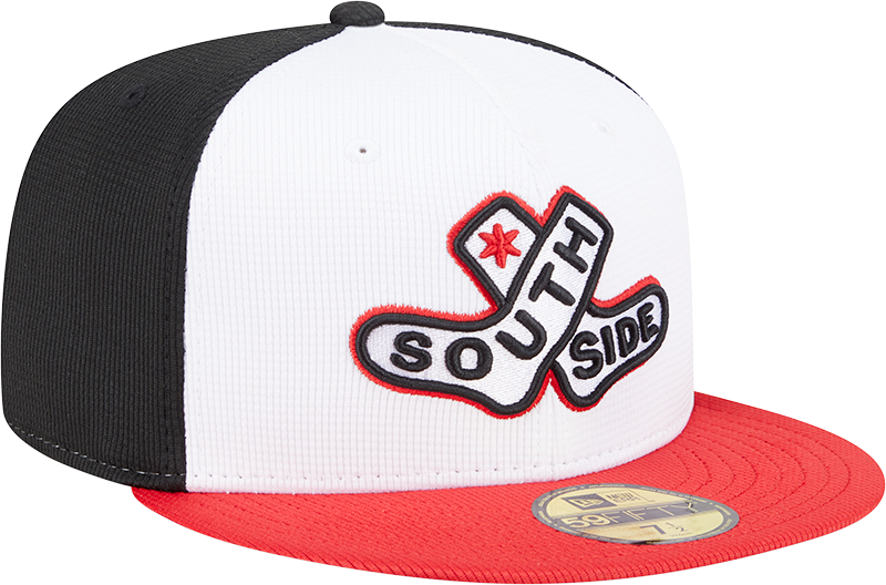 Chicago White Sox New Era Black/White/Red 2025 City Connect Batting Practice 59FIFTY Fitted Hat product image 3, provided