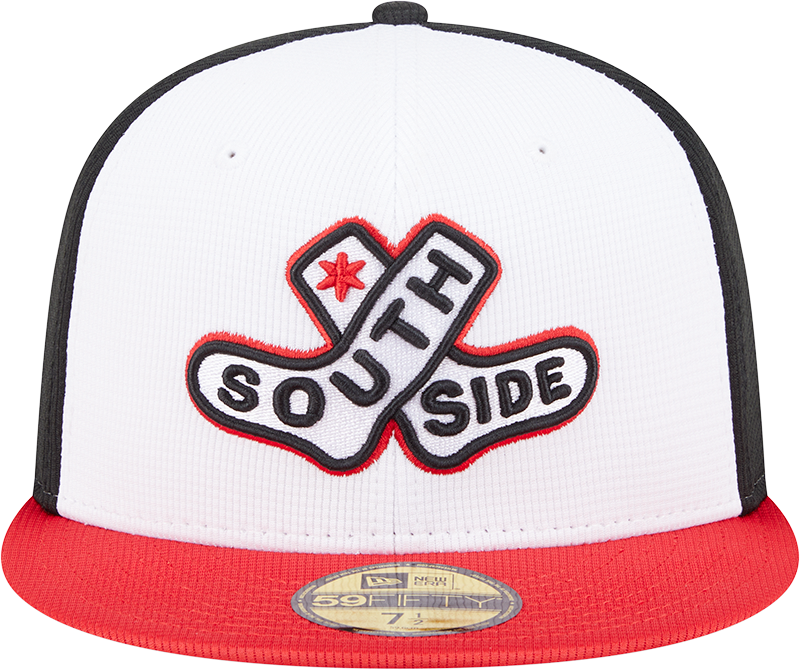 Chicago White Sox New Era Black/White/Red 2025 City Connect Batting Practice 59FIFTY Fitted Hat product image 2, provided