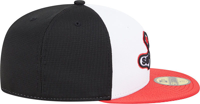 Chicago White Sox New Era Black/White/Red 2025 City Connect Batting Practice 59FIFTY Fitted Hat product image 5, provided