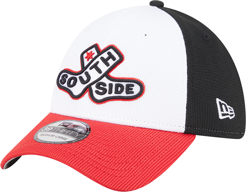 Chicago White Sox New Era 2025 City Connect Batting Practice 39THIRTY Flex Hat - White/Red product image 1, provided for