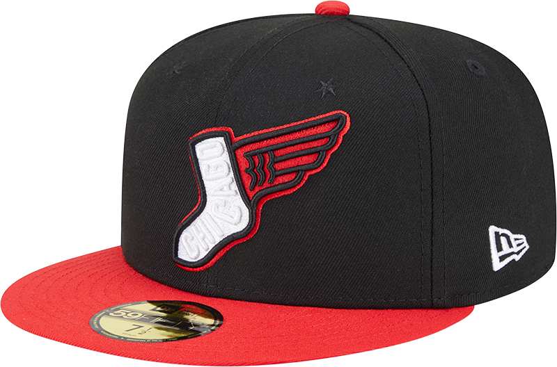Chicago White Sox New Era 2025 City Connect Alternate 59FIFTY Fitted Hat - Black/Red product image 1, provided for visual