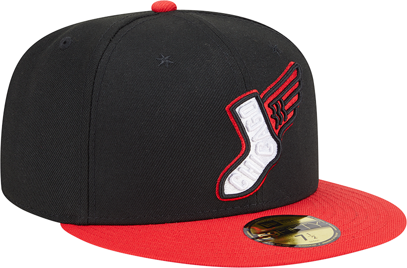 Chicago White Sox New Era 2025 City Connect Alternate 59FIFTY Fitted Hat - Black/Red product image 3, provided for visual