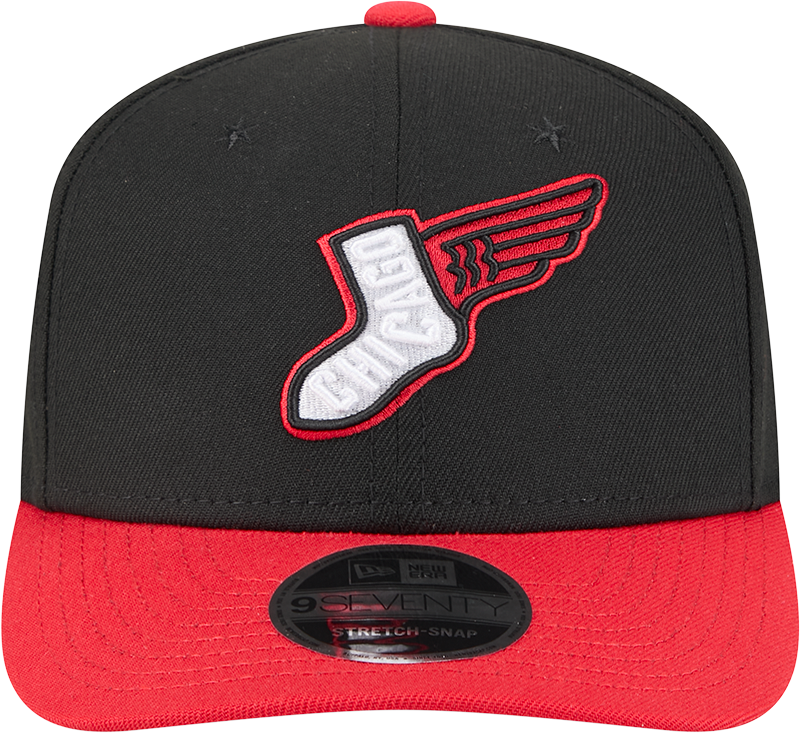 Chicago White Sox New Era 2025 City Connect Alternate 9SEVENTY Adjustable Hat - Black/Red product image 2, provided for