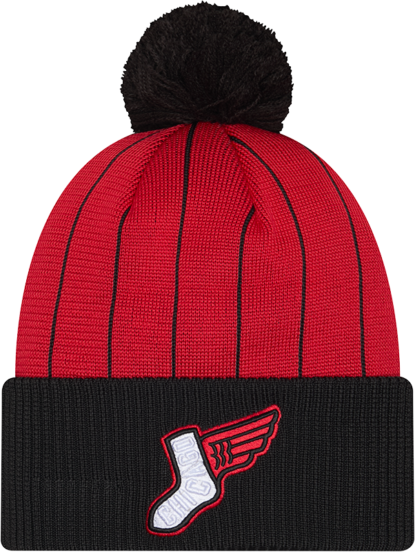 Chicago White Sox 2025 City Connect Red/Black New Era Cuffed Knit Hat for Men product image 1, provided for visual reference