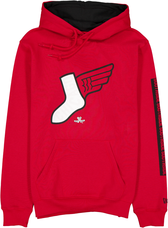 Mens Chicago White Sox New Era 2025 City Connect Red Hoodie product image 1, provided for visual reference and product