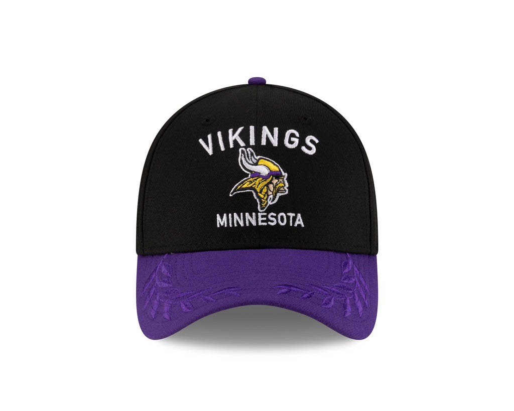 Minnesota Vikings New Era 2025 NFL Draft Black 39THIRTY Flex Fit Hat for Men product image 2, provided for visual reference