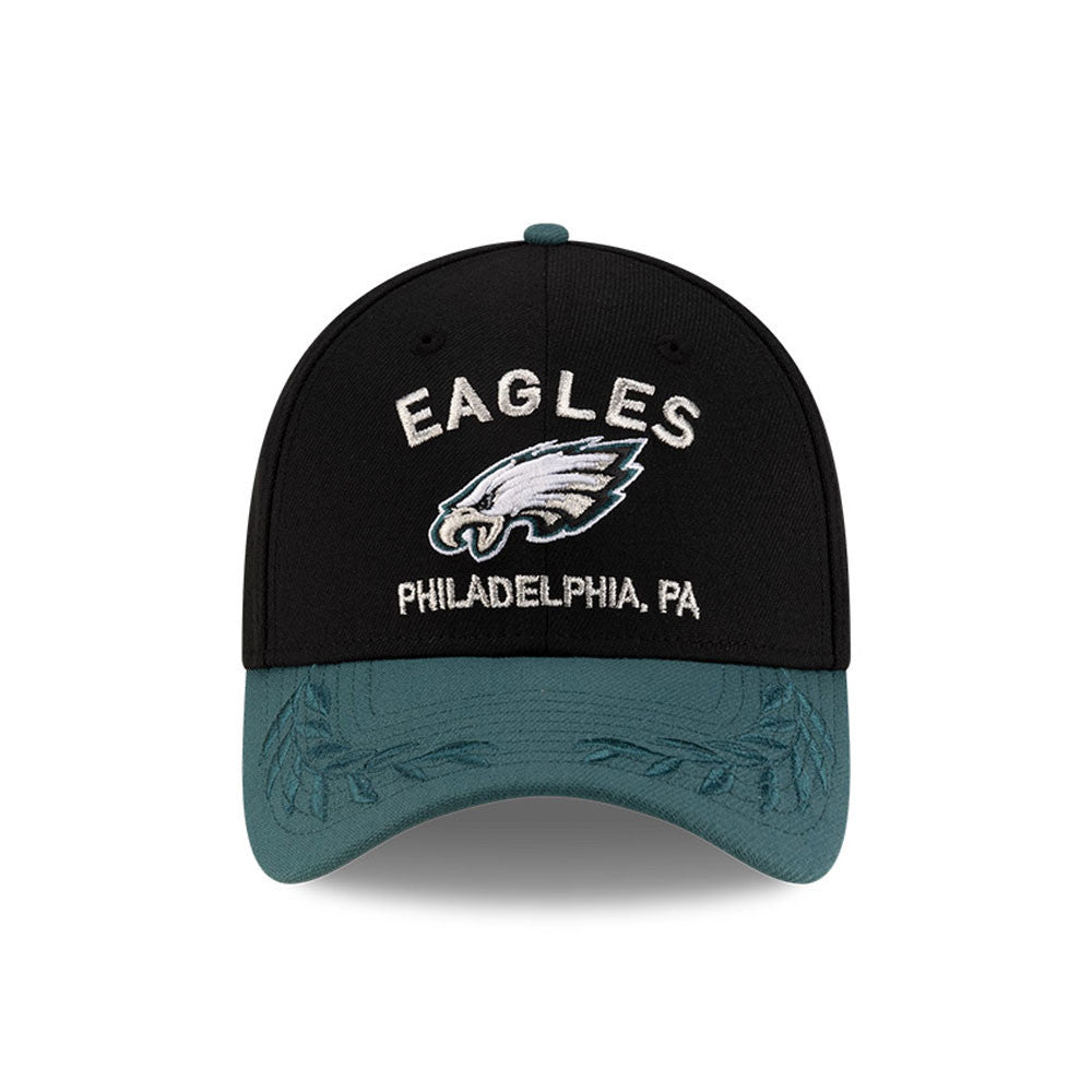 Philadelphia Eagles New Era 2025 NFL Draft Black 39THIRTY Flex Fit Hat for Men product image 2, provided for visual