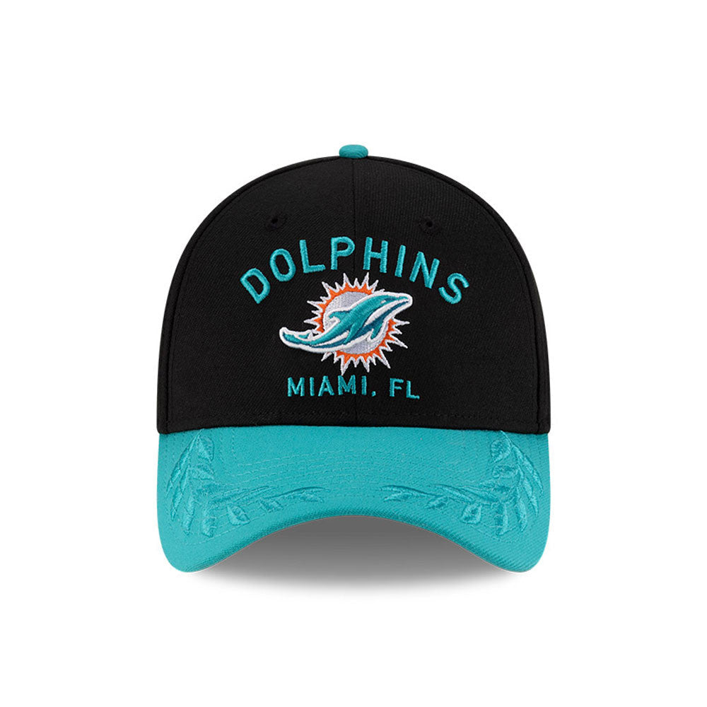 Miami Dolphins New Era 2025 NFL Draft Black 39THIRTY Flex Fit Hat for Men product image 2, provided for visual reference and