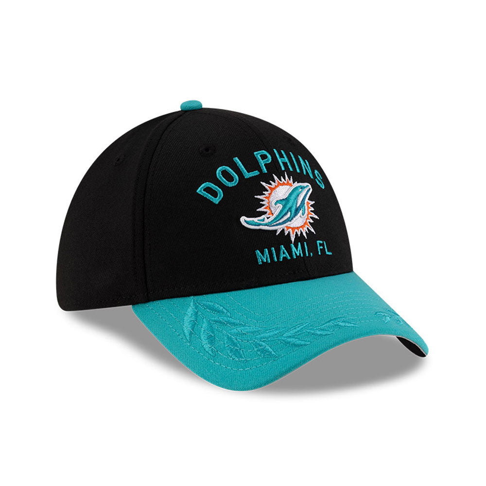 Miami Dolphins New Era 2025 NFL Draft Black 39THIRTY Flex Fit Hat for Men product image 3, provided for visual reference and