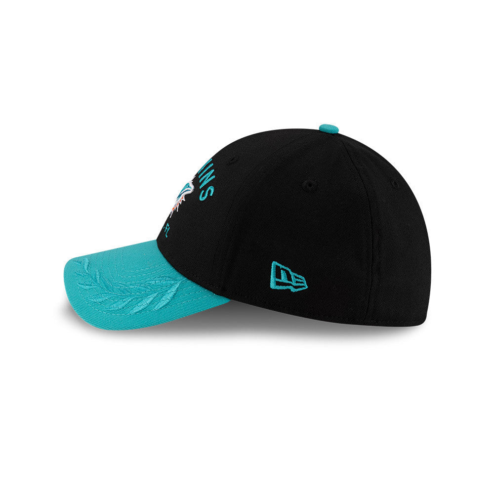 Miami Dolphins New Era 2025 NFL Draft Black 39THIRTY Flex Fit Hat for Men product image 5, provided for visual reference and