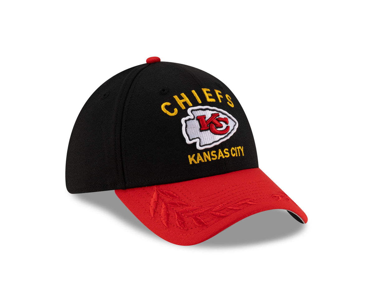 Kansas City Chiefs New Era 2025 NFL Draft Black 39THIRTY Flex Fit Hat for Men product image 3, provided for visual reference