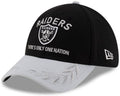 Las Vegas Raiders New Era 2025 NFL Draft Black 39THIRTY Flex Fit Hat for Men product image 1, provided for visual reference
