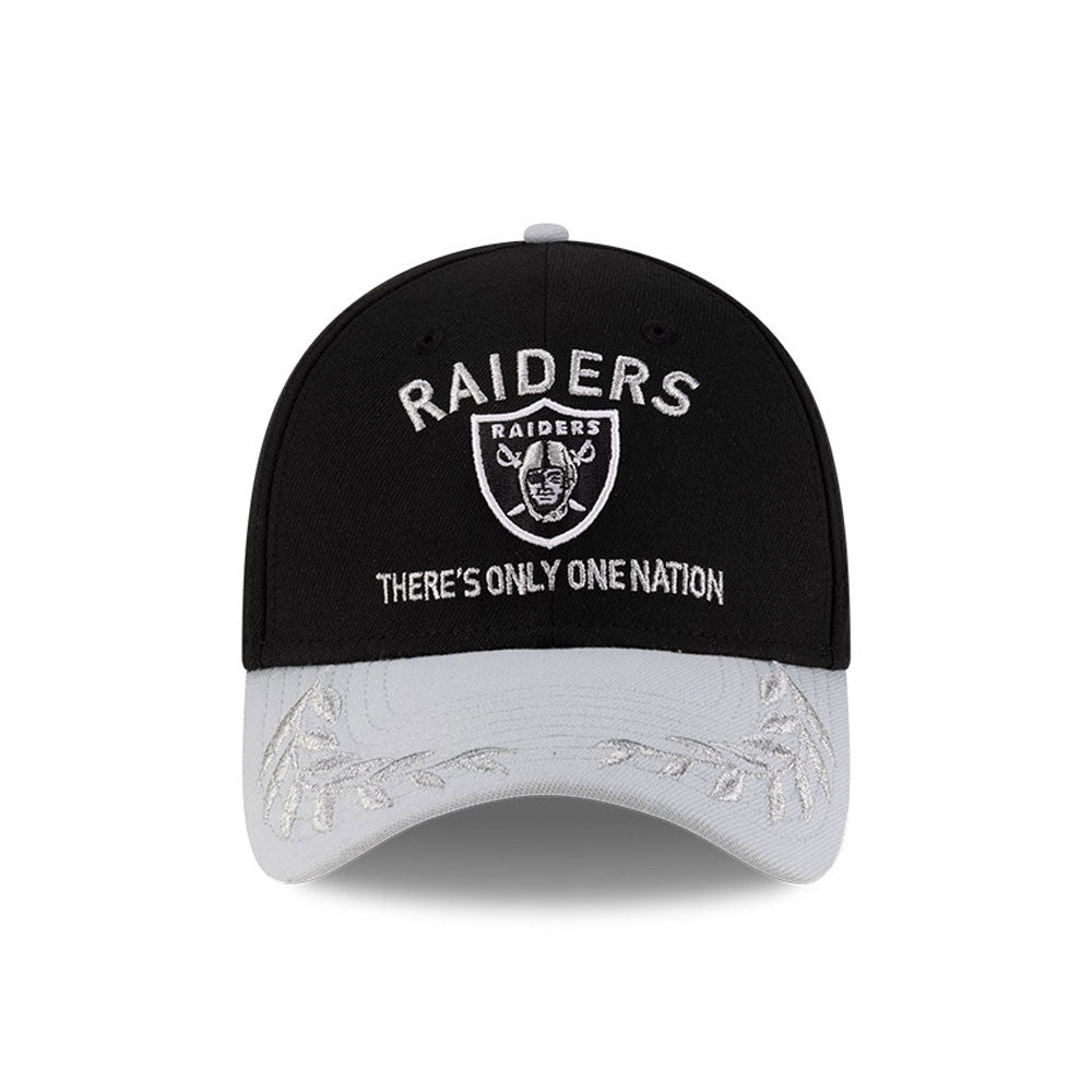 Las Vegas Raiders New Era 2025 NFL Draft Black 39THIRTY Flex Fit Hat for Men product image 2, provided for visual reference