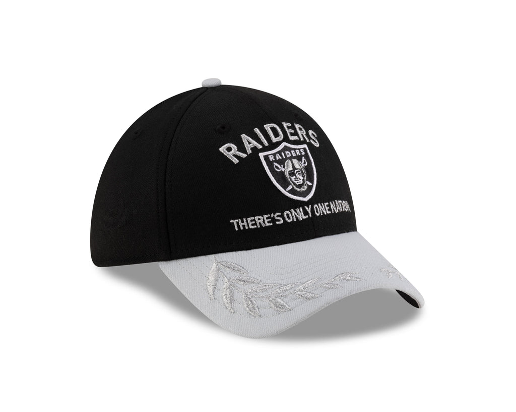 Las Vegas Raiders New Era 2025 NFL Draft Black 39THIRTY Flex Fit Hat for Men product image 3, provided for visual reference