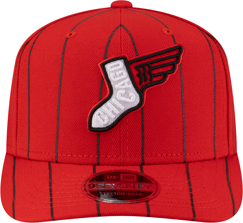 Chicago White Sox City Connect Red 9SEVENTY Pinstripe Adjustable Hat product image 2, provided for visual reference and
