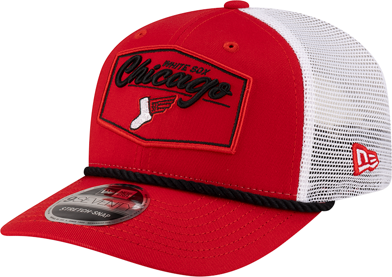 Chicago White Sox City Connect Red/White Center Patch 9SEVENTY Trucker Adjustable Hat product image 1, provided for visual