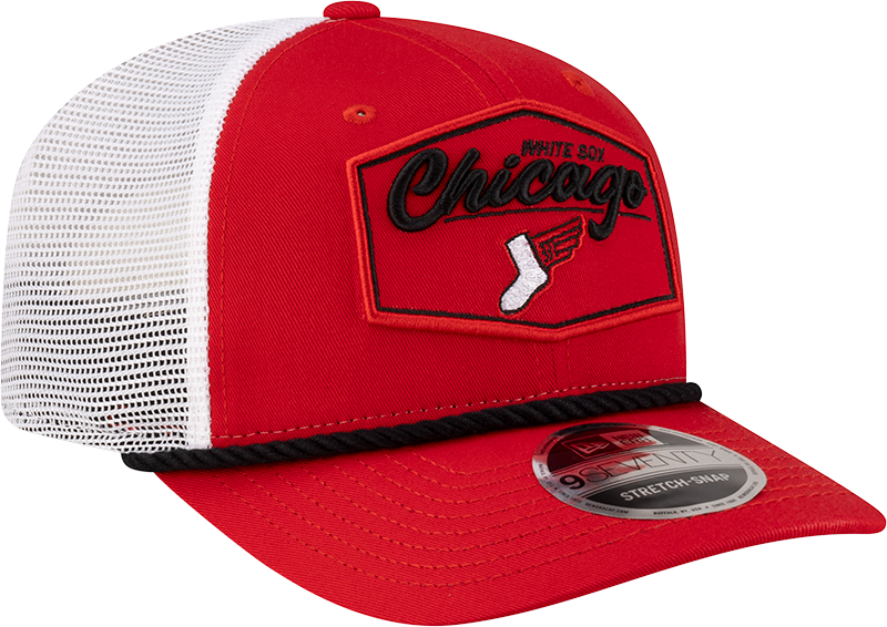 Chicago White Sox City Connect Red/White Center Patch 9SEVENTY Trucker Adjustable Hat product image 3, provided for visual