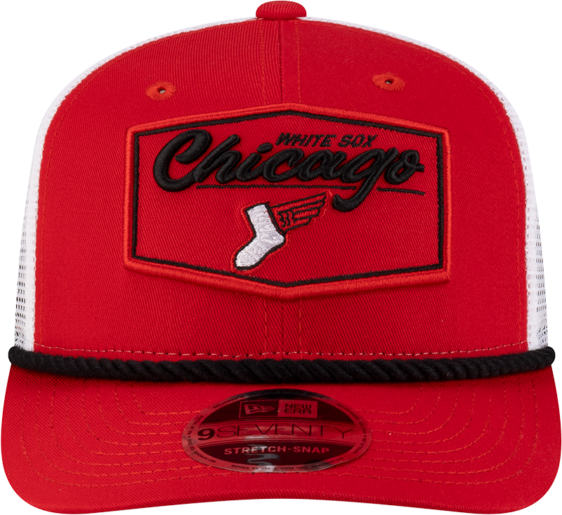 Chicago White Sox City Connect Red/White Center Patch 9SEVENTY Trucker Adjustable Hat product image 2, provided for visual