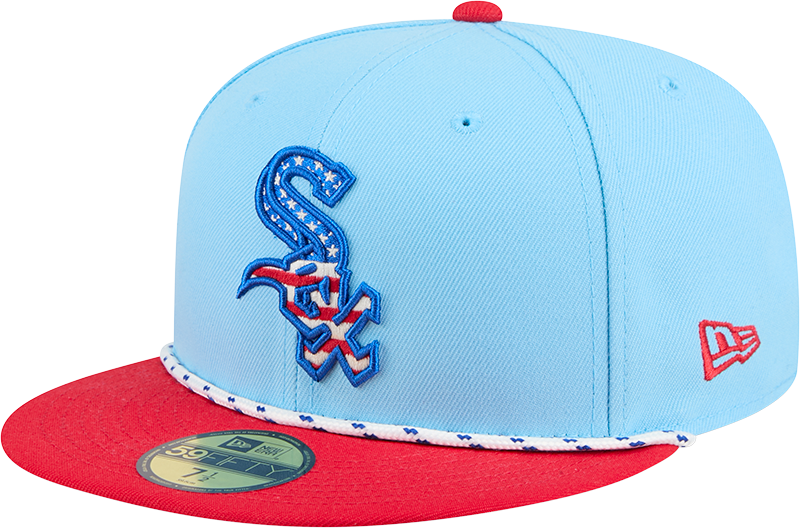 Chicago White Sox 2025 Independence Day New Era Blue 59FIFTY Fitted Hat product image 1, provided for visual reference and