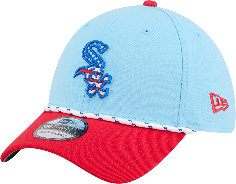 Chicago White Sox 2025 Independence Day Blue New Era 39THIRTY Flex Hat product image 1, provided for visual reference and