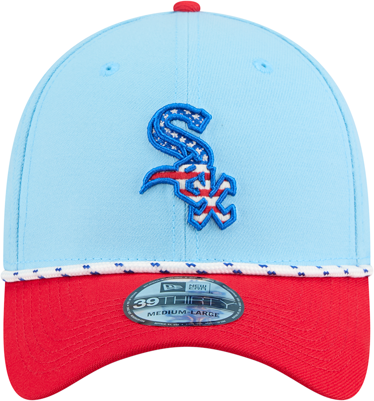 Chicago White Sox 2025 Independence Day Blue New Era 39THIRTY Flex Hat product image 2, provided for visual reference and