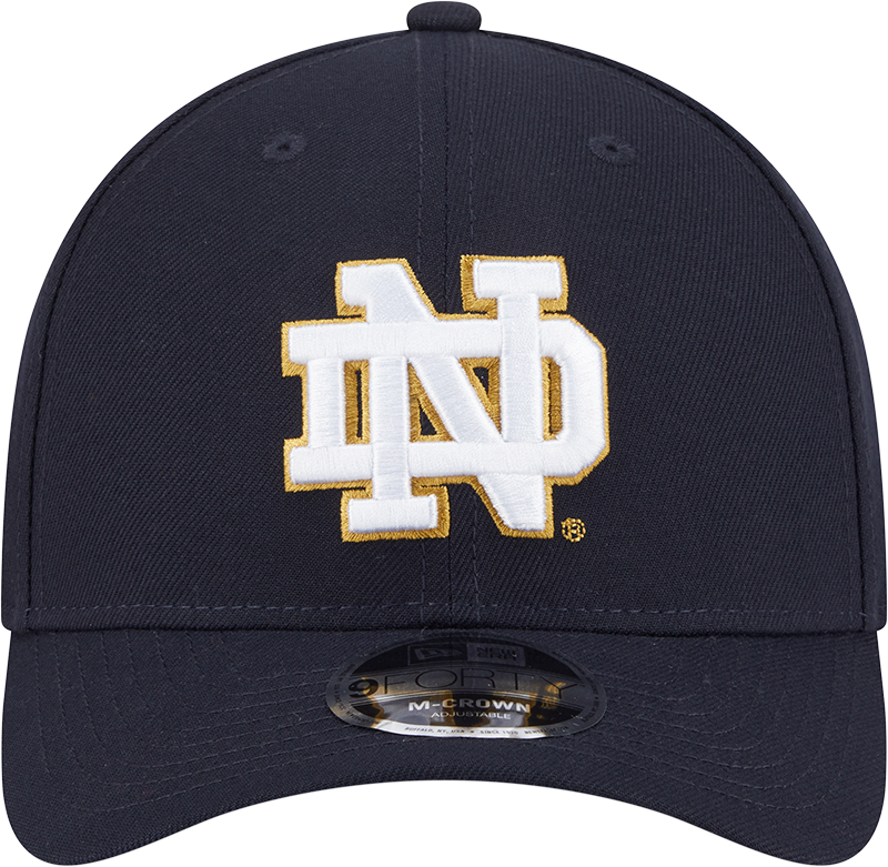 Notre Dame Fighting Irish New Era Navy 9FORTY M-Crown Adjustable Hat product image 2, provided for visual reference and