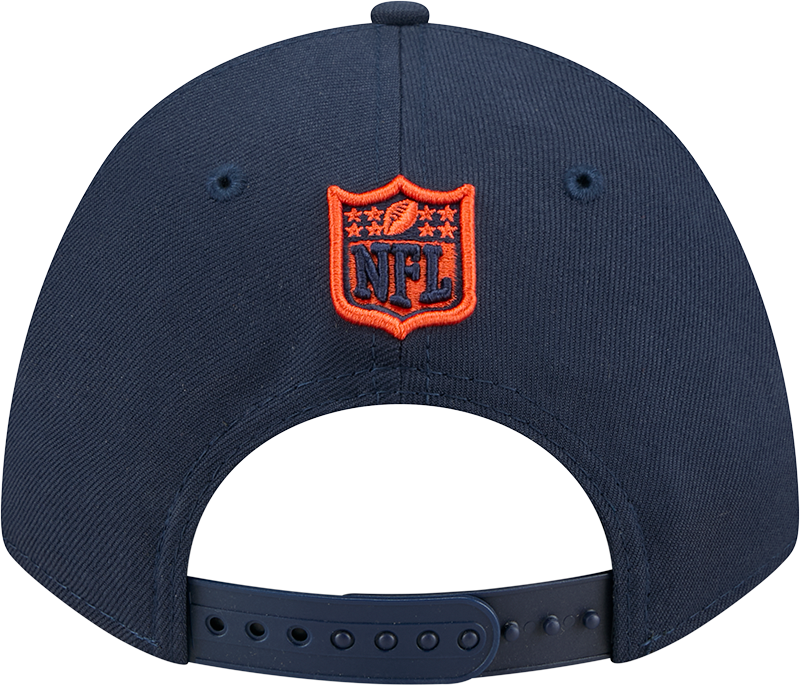 Chicago Bears New Era Primary Logo Navy M-Crown 9FORTY Snapback Adjustable Hat for Men product image 6, provided for visual