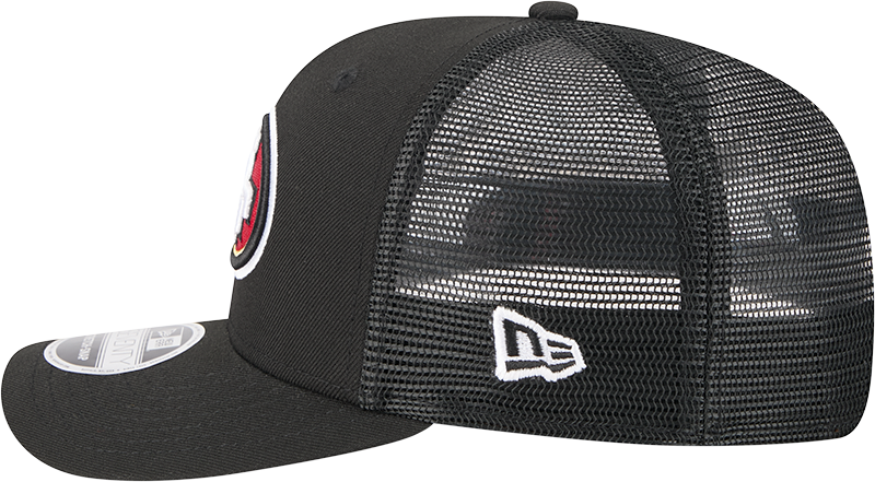 San Francisco 49ers New Era Black Trucker Primary 9SEVENTY Trucker Hat product image 5, provided for visual reference and