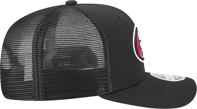 San Francisco 49ers New Era Black Trucker Primary 9SEVENTY Trucker Hat product image 4, provided for visual reference and