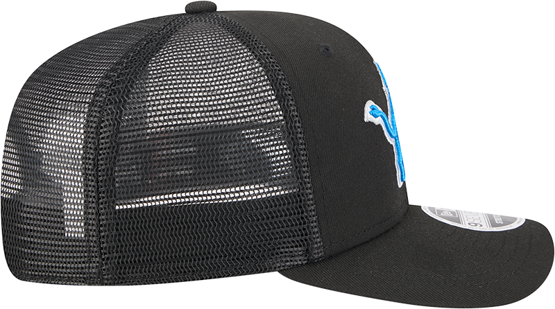 Detroit Lions New Era Black Trucker Primary 9SEVENTY Trucker Hat product image 4, provided for visual reference and product