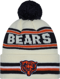 Chicago Bears New Era Off White Knit Classic Cuffed Pom Knit product image 1, provided for visual reference and product