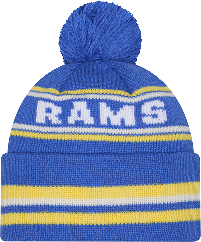 Los Angeles Rams New Era Knit Classic Cuffed Pom Knit product image 2, provided for visual reference and product detail