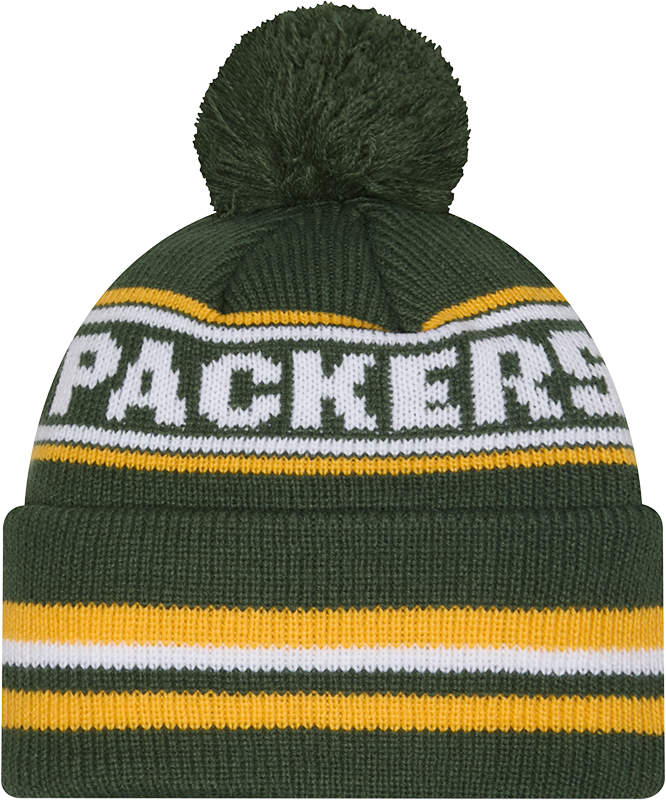 Green Bay Packers Green New Era Knit Classic Cuffed Pom Knit product image 2, provided for visual reference and product