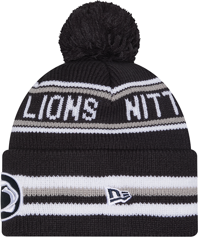 Penn State Nittany Lions New Era Knit Classic Cuffed Knit Hat with Pom -Navy product image 2, provided for visual reference