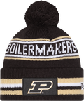 Purdue Boilermakers New Era Knit Classic Cuffed Knit Hat with Pom -Black product image 1, provided for visual reference and