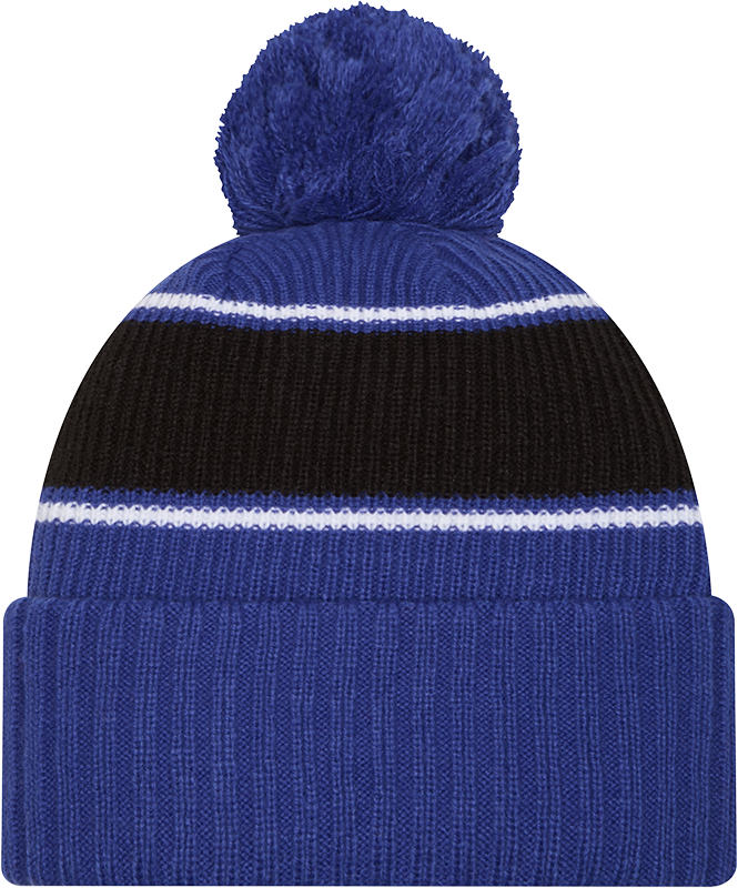Duke Blue Devils New Era Bold Knit Cuffed Knit Hat with Pom - Royal product image 3, provided for visual reference and