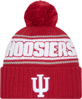 Indiana Hoosiers New Era Bold Knit Cuffed Knit Hat with Pom -Crimson product image 1, provided for visual reference and