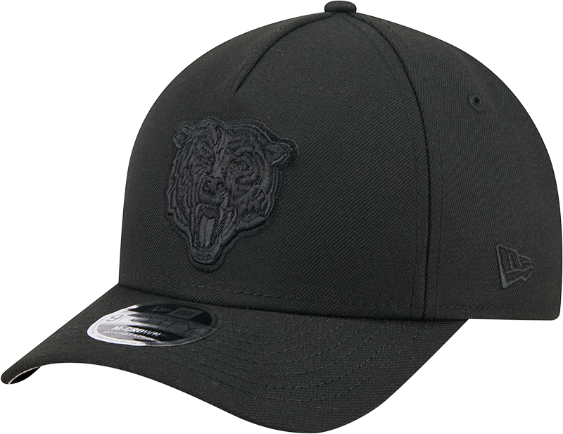Chicago Bears New Era Black Tonal Primary 9FORTY A-Frame M-Crown Adjustable Hat product image 1, provided for visual