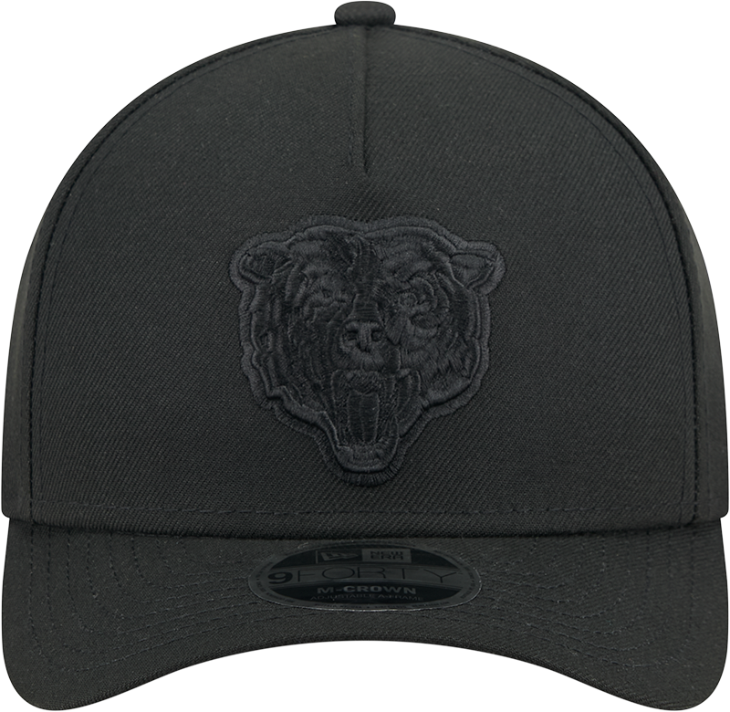 Chicago Bears New Era Black Tonal Primary 9FORTY A-Frame M-Crown Adjustable Hat product image 2, provided for visual