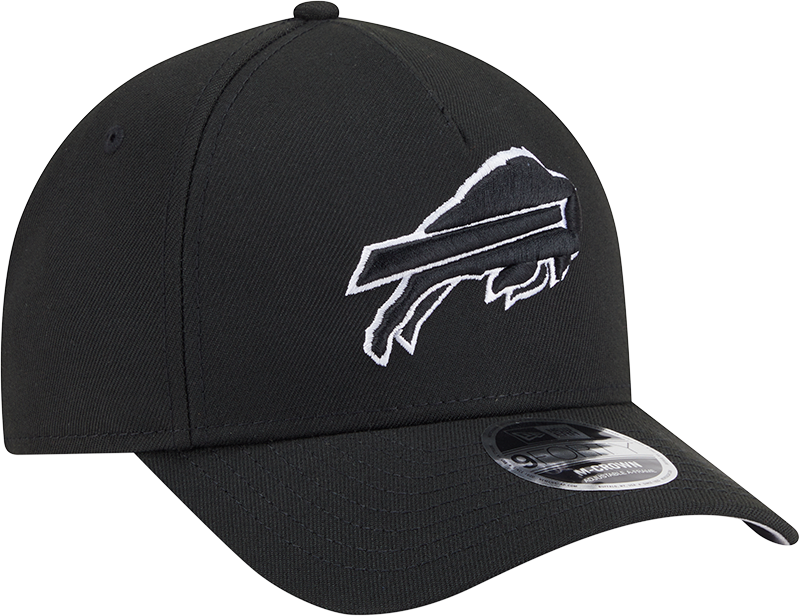 Buffalo Bills New Era Black & White Primary 9FORTY A-Frame M-Crown Adjustable Hat product image 3, provided for visual