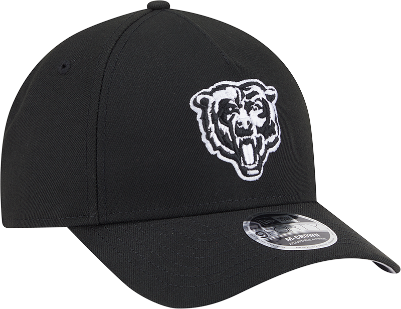 Chicago Bears New Era Black & White Primary 9FORTY A-Frame M-Crown Adjustable Hat product image 3, provided for visual
