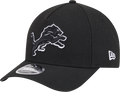 Detroit Lions New Era Black & White Primary 9FORTY A-Frame M-Crown Adjustable Hat product image 1, provided for visual