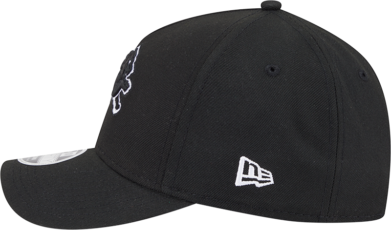 Detroit Lions New Era Black & White Primary 9FORTY A-Frame M-Crown Adjustable Hat product image 4, provided for visual