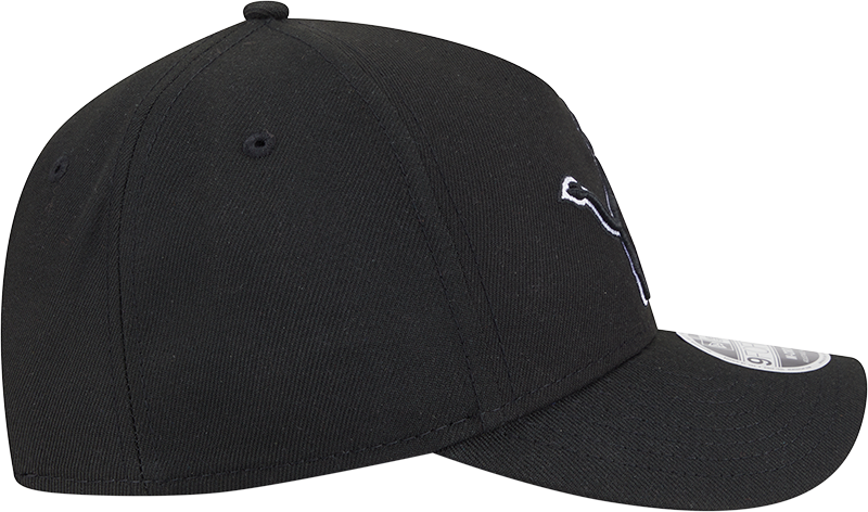 Detroit Lions New Era Black & White Primary 9FORTY A-Frame M-Crown Adjustable Hat product image 5, provided for visual